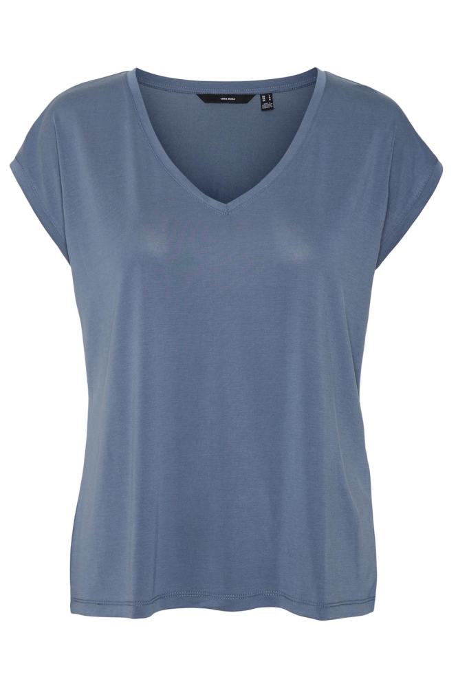 VMFILLI SS V-NECK TEE GA NOOS 10247666 China Blue